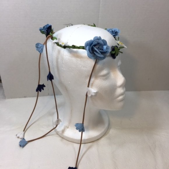 Round Floral Headpiece Wedding Birthday Spring Plays - Picture 3 of 5